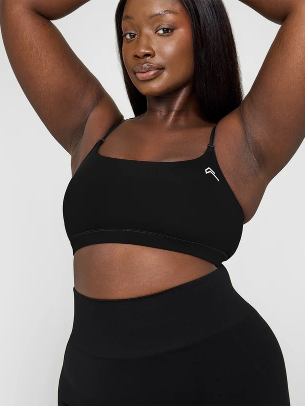 Oner Active Strappy Cross Over Back Bralette in Black, US Women’s size XS